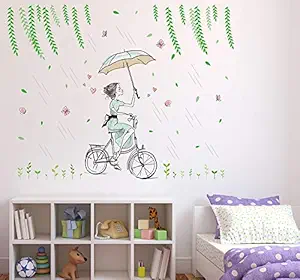 Amazon Brand - Solimo PVC Wall Sticker for Living Room (It's a Good Day to Ride, Multicolour, Ideal Size on Wall - 120 cm x 92 cm)