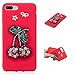 Produktbild Handyhülle iPhone 7 Plus Silikon,Handyhülle iPhone 8 Plus Silikon, LuckyW TPU Silicone Hülle für iPhone 7 plus/7s plus/8 plus/8s plus (5.5 zoll) Tasche Transparent Clear Klar Durchsichtig Ultra Slim Thin Dünne Schutzhülle Weiche Flexibel Kratzfeste Scratch-Resistant Stoßfest Shockproof Etui Bumper Case - Diamant-Kirsche