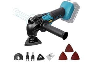 Akku-Multifunktionswerkzeug für Makita Akku 18V Li-Ion, Mellif Multitool,Oszillierwerkzeug, 500W Bürstenlos Motor, komplett mit Zubehör (ohne Akku, ohne Ladegerät)