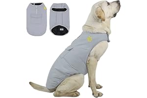 DoggieKit Costos de Clima frío para Perros, Chaqueta Reversible Impermeable para Perros cálidos, Chaleco, Abrigo de Invierno con Bolsillo y Anillo en D, Ropa de algodón para Mascotas a Prueba