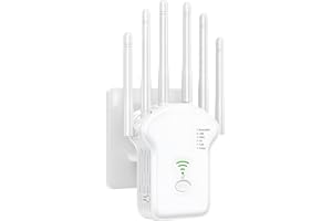 Anluomania Potente Repetidor WiFi, Amplificador Señal WiFi 1200Mbps, Amplificador WiFi Doble Banda 2.4G/5G, Extensor WiFi/Router/Repetidor/Ap Modo, WiFi Extensor con WPS Botón, 6 Antenas, LAN/WAN