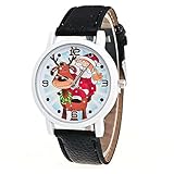 Lucky mall Weihnachten ältere Muster Uhren, Analoge Quarzuhr aus Leder Vogue Uhr