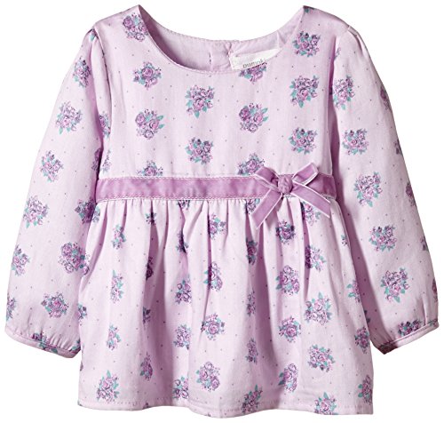 Pumpkin Patch Baby-Girls Rose Print Floral Blouse, Purple (Lupin), 12-18 Months