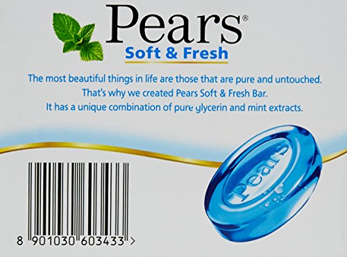 Pears Bathing Bar -Soft and Fresh, 125g With Free Necklace
