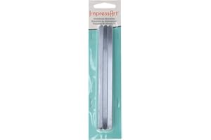 Impressart Aluminium Bracelet de manchette vierges 6,3 mm x 15 cm, Lot de 12,