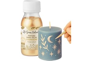 Gran Velada - Peinture pour bougies champagne 60 ml | Facile à utiliser | Idéal pour décorer vos bougies | Revêtement pour bougies