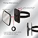Lina M.® baby mirror for Group 0+ infant carrier car seats and Group 0-3 rear-facing car seats, to monitor your child on the back seat, with two attachment variants (attachment to the headrest or the rear window). Size of mirror: 155 x 95 mm. Lina M.® back-seat mirror exclusively at AMAZON
