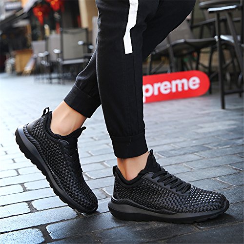 UBFen Sportschuhe Herren Laufschuhe Sneakers Turnschuhe Casual Atmungsaktives Sport Fitnessschuhe Trainers Schuhe Running Indoor Outdoorschuhe Weiß Schwarz - 7