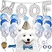 Produktbild Hunde-Geburtstagsparty-Zubehör, 20 Stück blaue Luftballons, Party Dekoration, Pfoten Ballons, Hunde-Geburtstags-Fliege und Hut, WOOF-Buchstaben, Latex-Luftballons, Ballon-Kleber und Ballonpumpen