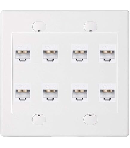 1 puerto 2 puertos 3 puertos KeyStone Jack FacePlate Rj45 Network Wall Plate Fab