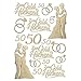 Produktbild Ideen mit Herz 3-D Sticker Deluxe, zur Hochzeit, Verschiedene Hochzeitsmotive, erhabene Aufkleber, Bogengröße: 21 x 30 cm (Goldhochzeit)