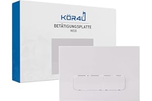 kör4u Plaque de déclenchement pour réservoir de chasse Geberit Sigma UP300, UP320 et Delta UP100, bouton arrondi (blanc)