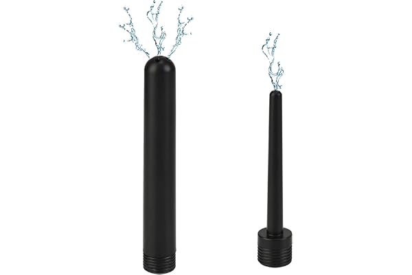 Kit d'accessoires de douche à l'eau propre Buse de douche à lavement, 5.11 in. long, 0.74 in. large, avec 5 trous, noir