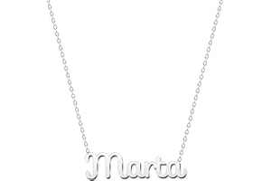 cotigo Collar Nombre Acero-Incluye Tarjeta con Significado Hermoso-Colgante Nombre Plateado o Dorado-Regalos Personalizados para Mujer-Cumpleaño-Navidad-Día de madre-San valentín