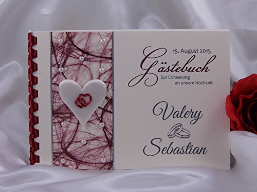 Gästebuch zur Hochzeit – DIN A5 quer – Softcover – personalisiert – mit Namen -Hochzeitsgeschenk – individuell gestaltet- Album - 4