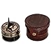 Produktbild Kompass Maritim 8cm Sonnenuhr Navigation Messing Glas Leder Antik-Stil Replik
