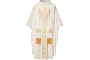 BPURB Chasuble Robe de messe catholique avec étole
