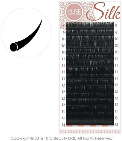 MUSE Silk Russian Volume Lashes Semi Permanent Individual Eyelash Extensions (0.12 C MIX)