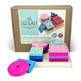 ✅ STÄRKT FORMSINN & DENKVERMÖGEN: Mit dem bunten Sortierspiel lernt Ihr Kind die typischen geometrischen Formen (Kreis, Rechteck, Dreieck, Quadrat) spielend kennen und schult gleichzeitig seinen Kombinationssinn sowie logisches & räumliches Denken