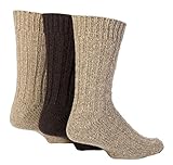 6 Pairs Mens Country Pursuit Gritstone Walker Wool Blend Walking Work Boot Socks 6-11 UK Beige
