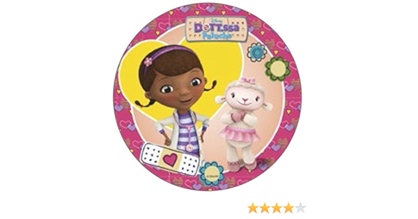 Disque En Sucre Docteur La Peluche Pour Decoration De Gateau Amazon Fr Epicerie