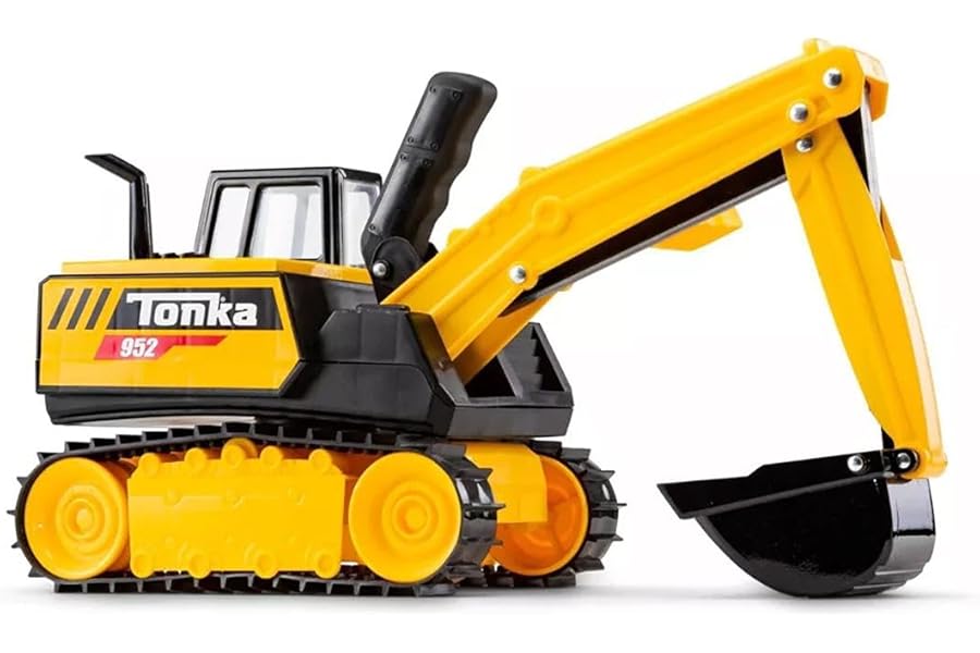 Basic Fun Tonka Steel Classics | Mighty Excavator | Kids Construction Toys for Boys and Girls, Vehicle Toys for Creative Play, Motor Skill Development for Kids Ages 3 06182