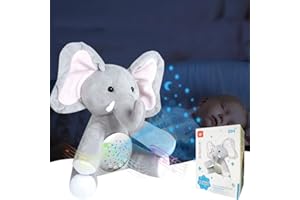 SHENGOU Veilleuse musicale et lumineuse peluche,Peluche veilleuse bébé bruit blanc,Peluche Berceuse Bebe,Peluche projecteur d'étoiles,Veilleuse de nuit bebe apaisante (B)