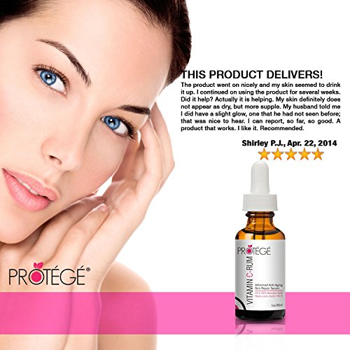20% Vitamin C Serum für das Gesicht – Protege Vitamin C-RUM – Erhalten Sie Ihre Jugend zurück – Hellt Haut auf + Kehr UV Schäden um + Natürliche Anti-Aging Hautpflege die funktioniert - 5