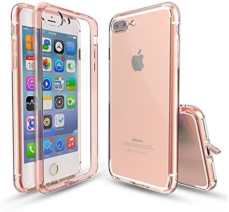 Case for iPhone 7PLUS, CLOUDSTOO Clear PC Back TPU Bumper [Shock-Absorption and Anti-Scratch] Clear Back for iPhone7PLUS ,5.5 Inch- Rose Gold