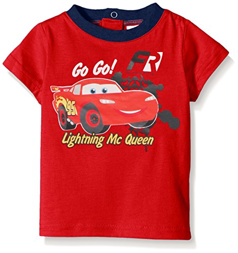 Disney Baby-Boys Lightning McQueen Short Sleeve T-Shirt, Red (Red/Nautical), 18-24 Months (Manufacturer Size:23 Months)