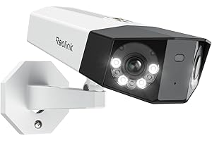 Reolink PoE 4K Telecamera Esterno a Doppio Obiettivo, Grandangolo 180°, Rilevamento Uomo/Veicolo/Animale, Audio Bidirezionale, Visione Notturna a Colori 30 metri, Videocamera Sorveglianza, Duo 2 PoE