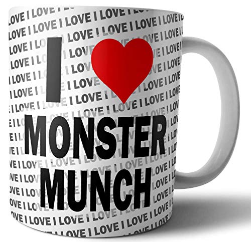 AK GiftshopI Love Monster Munch - Tea - Coffee - Mug - Cup - Birthday - Christmas - Gift