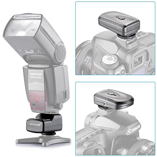 Neewer 4 Canaux FM Radio D  clencheur    Distance Sans Fil Pour Flash pour Canon 580EX II 580EX 550EX 540EZ 520EZ 430EX 430EZ 420EX 420EZ 380EX  Nikon SB-800 SB-600 SB-28 SB-27 SB-26 SB-25 SB-24  Olympus FL-50 FL36  Pentax AF-540 FGZ AF-360 FGZ AF-400 FT AF-240 FT  Sigma EF-500 DG Super EF-500 DG ST EF-430  Sunpak Auto 2000DZ 622 Pro 433AF 433D 383 355AFm 344D 333D  Vivitar 285HV et d   Autre Flash avec Sabot Universel  1   metteur   3 R  cepteur 