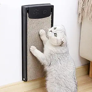LIOOPET Wall Mounted Cat Scratching Post with Refillable Cat Scratcher Cardboard