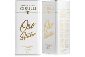 FRANTOIO OLEARIO CIRULLI Cirulli Huile d'olive extra vierge italienne extraite à froid, EVO (2 x 3 Litres)