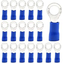 YOSOO Connecteur Industriel 50 Pièces Cosses à Anneau Isolées Connecteurs à Sertir De Fil