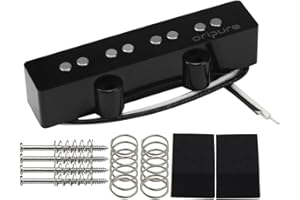 OriPure Pastillas Alnico 5 Jazz Bass Pastilla de mástil de estilo abierto para bajo de jazz de 4 cuerdas Parte de guitarra
