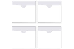 Fofuyim 4pcs Car Tax Disc Holder, Self Adhesive Car Tax Disc Case Clear Permit Holder for Windscreen