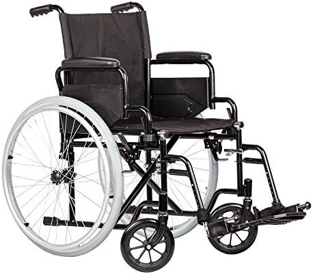 Viva Medi Self Propelled Steel Black Wheelchair with 19 Seat Width