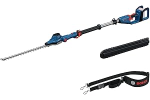 Bosch Professional 18V System Teleskop-Heckenschere GHE 18V-50 TP (2,5-m-Teleskopstange, 3.400 Hübe pro Minute, 23,5 mm Zahnabstand, inkl. Schultergurt, ohne Akku)