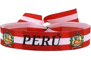 Peru flagga armband, justerbart och tvättbart tillbehör, HD-tygbroderi, peruansk stolthet, Machu Picchu, Cusco, Lima, Titicac