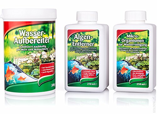 Grandiol ® 1x Teichpflegeset, 3-teilig für bis zu 5.000 Liter Teichwasser