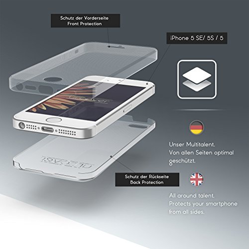 Urcover Apple iPhone SE 5 5s Funda Carcasa Protectora 360 Grados TPU en Transparente Protecci n Completa Case Cover Smartphone M vil Accesorio reviews Urcover Apple iPhone SE 5 5s Funda Carcasa Protectora 360 Grados TPU en Transparente Protecci n Completa Case Cover Smartphone M vil Accesorio