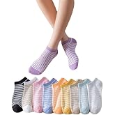 Sky Socks 10'lu &Ccedil;izgili Renkli Ekonomik Paket Unisex Kısa Spor Sneakers &Ccedil;orap Tek Beden
