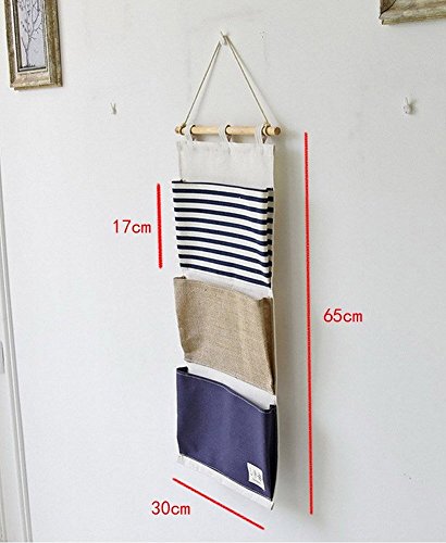 Starsglowing Wand Aufbewahrungstasche Hängetasche Türtasche Utensilientasche Hängeorganizer 3 Fächer (Blau #2) - 4