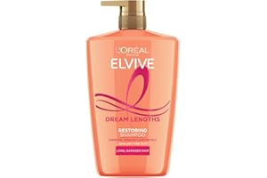 L'OREAL PARIS L'Oréal Paris Elvive Dream Lengths Restoring Shampoo, with Vegetal Keratin & Castor Oil, for Long Hair, Suitable for all hair textures, 1000ml