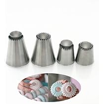 Große Runde Spritztüllen Set Mit 5 Größen & Wiederverwendbarer Kupplung – Edelstahl Gebäckdüsen Für Kuchen & Fondant