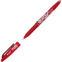 Stylo à Bille Effaçable PILOT Frixion Ball - Rouge, Pointe 0,35 Mm - Encre Thermosensible, Effaçable Avec La Gomme Intégrée