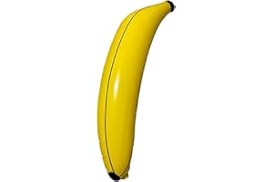 dozer Banane Gonflable XXL Banane Gonflable 162CM Jouet de Piscine, Décoratif pour Carnaval, Hawaïen ou Soirées à Thème