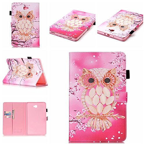 Skytar Schutzhülle für Galaxy Tab A 10.1,Samsung Tab A6 Cover,Schutzhülle in PU Leder [Flip Stand Wallet] Case Cover für Samsung Galaxy Tab A 10.1 Zoll (2016) SM-T580N / SM-T585N Tablet Hülle,Gold Eule - 7